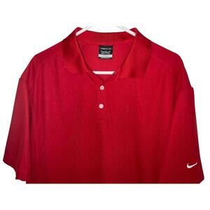 Nike Dri-Fit Men’s XL  Red Golf Polo Shirt